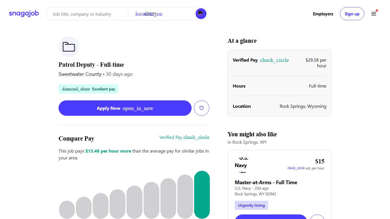 Sweetwater County Patrol Deputy in Rock Springs, WY 1170181647 Snagajob